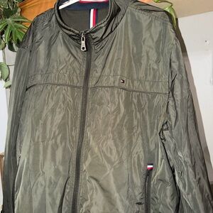 Tommy Hilfiger Men's Dark Greenish Black Jacket